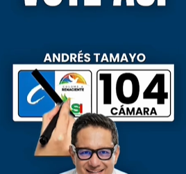 Este 08 de marzo vota C 104 a la cámara de Representantes.