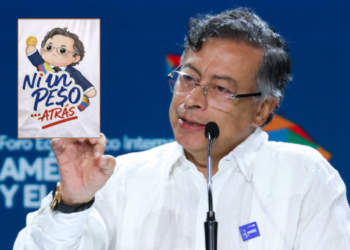 Gustavo Petro publicó particular caricatura como protesta por la suspensión provisional del salario mínimo de 2026: “Ni un peso atrás”