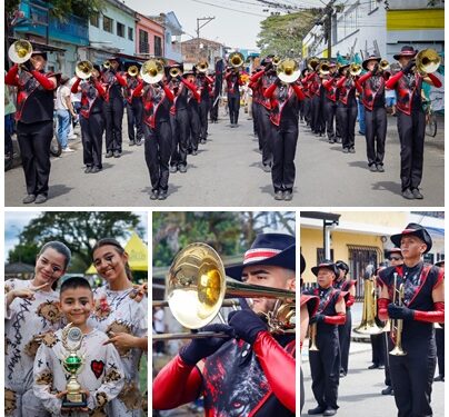 La banda Signum Drum & Bugle Corps de la Secretaría de Cultura de Pereira, ganadora del Concurso Nacional de Bandas de Marcha en La Virginia