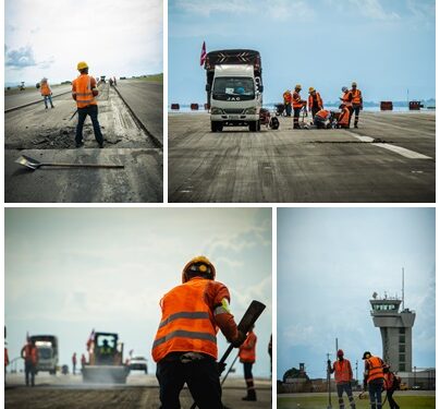 Obras de mantenimiento preventivo en la pista del Aeropuerto Internacional Matecaña finalizaron con normalidad