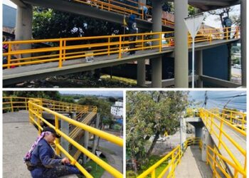 EL PUENTE PEATONAL DE LA AV. 30 DE AGOSTO CON LA CALLE 50 QUEDÓ RENOVADO Y LUCE COMO NUEVO