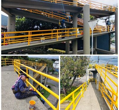 EL PUENTE PEATONAL DE LA AV. 30 DE AGOSTO CON LA CALLE 50 QUEDÓ RENOVADO Y LUCE COMO NUEVO