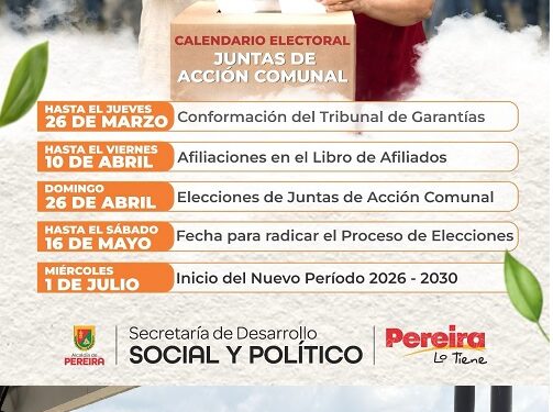 Más de 300 Juntas de Acción Comunal de Pereira, se preparan para elegir sus dignatarios