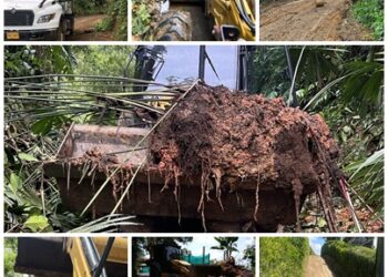 DISTRITO SUR DE MAQUINARIA REMOVIÓ DERRUMBE QUE BLOQUEÓ PASO POR LA CARRETERA MORELIA – SUCRE Y EL SECTOR LA SIRIA