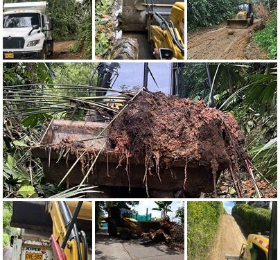 DISTRITO SUR DE MAQUINARIA REMOVIÓ DERRUMBE QUE BLOQUEÓ PASO POR LA CARRETERA MORELIA – SUCRE Y EL SECTOR LA SIRIA