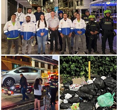 Vehículo mal parqueado frenó recolección nocturna de basuras en Samaria y terminó en los patios