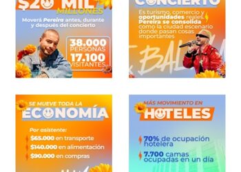 CONCIERTO DE J Balvin IMPULSARÍA MÁS DE $20 MIL MILLONES EN LA ECONOMÍA DE PEREIRA