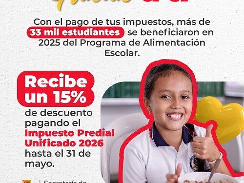 CON EL PAGO DE TU IMPUESTO PREDIAL, GANAN LOS NIÑOS Y NIÑAS DE PEREIRA