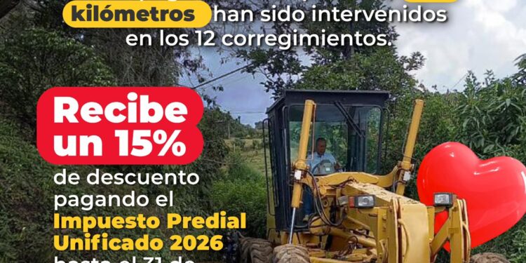 GRACIAS A TI HOY EL MANTENIMIENTO DE LAS VIAS DE NUESTROS CORREGIMIENTOS SON UNA REALIDAD