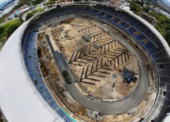 OBRAS DEL ESTADIO HERNÁN RAMÍREZ VILLEGAS YA SUPERAN EL 60%
