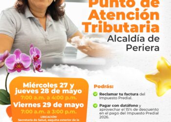 PAGA EL IMPUESTO PREDIAL 2026 EN EL PRIMER PISO DE LA ALCALDÍA DE PEREIRA