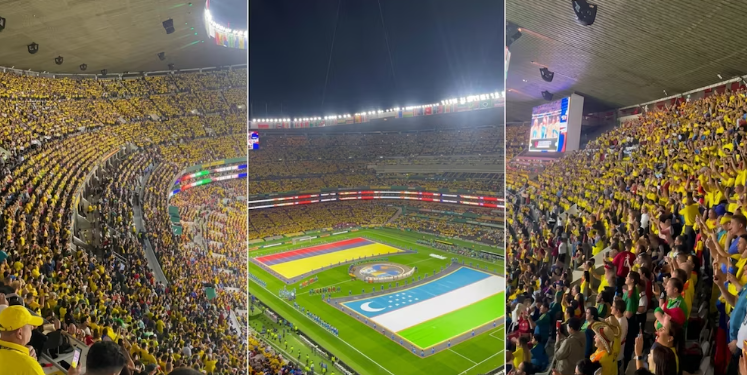 Con banderas, cánticos e ilusión; así vive la hinchada colombiana la previa del partido que tiene contra Uzbekistán, en Ciudad de México