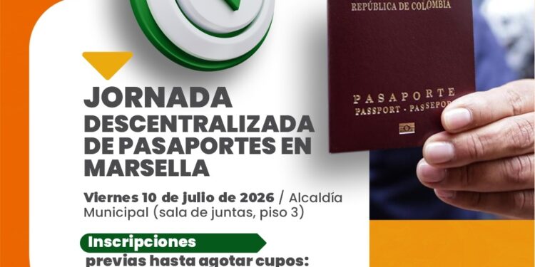 Gobernación de Risaralda abrirá inscripciones para jornada descentralizada de pasaportes en Marsella