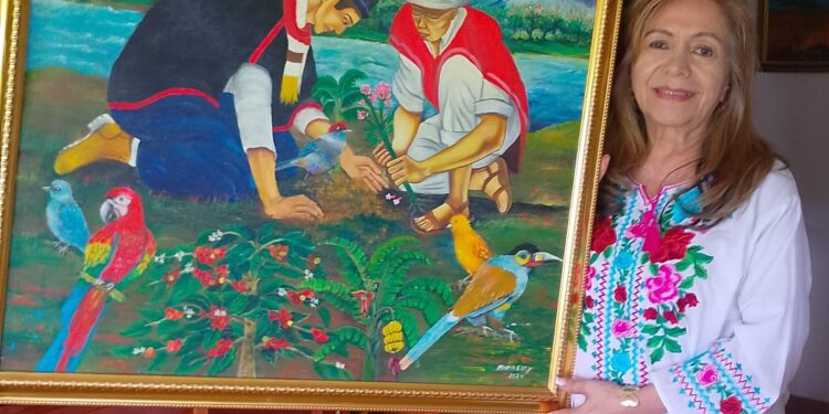 María Elcy Ramírez y el encanto colorido de su obra
