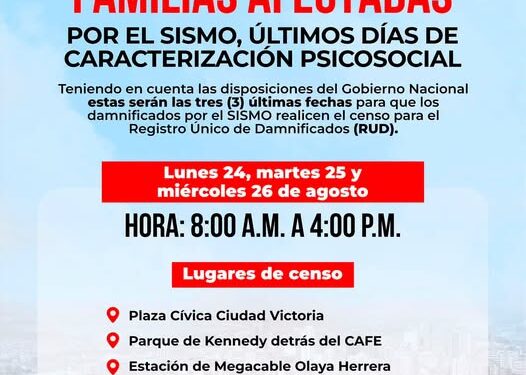 BUENAS NOTICIAS PARA LAS FAMILIAS AFECTADAS POR EL SISMO EN PEREIRA