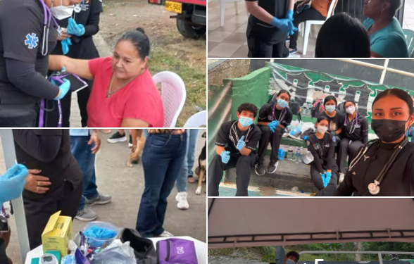 Estudiantes de salud y miembros del ERAP despliegan brigadas de atención comunitaria en Pereira