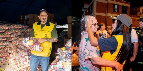 GOBERNADOR JUAN DIEGO PATIÑO Y PRIMERA DAMA DE RISARALDA CATALINA GIRALDO ENTREGAN AYUDAS HUMANITARIAS EN BARRIOS