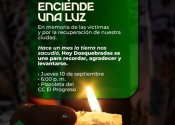 Dosquebradas enciende  una luz por sus víctimas, damnificadas y la reconstrucción de la ciudad