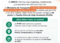 Taxis deberán volver a portar la Planilla Única de Viaje Ocasional entre municipios contiguos