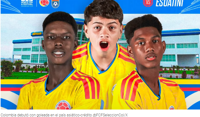 ¡Debut con fiesta! Selección Colombia Sub-15 goleó 6-1 a Eswatini en el arranque del Mundial de la FIFA en Azerbaiyán