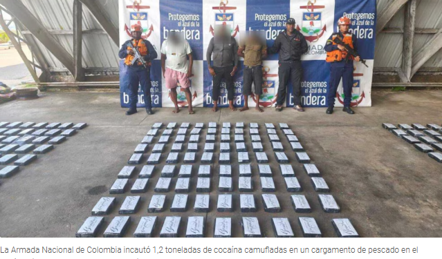 Golpe al narcotráfico en el Pacífico: Armada incautó 1.2 toneladas de cocaína camufladas en cargamento de pescado