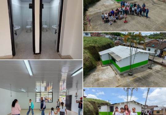La comunidad educativa de Marsella celebra la entrega de una nueva aula en la sede Simón Bolívar, gracias a la Gobernación de Risaralda